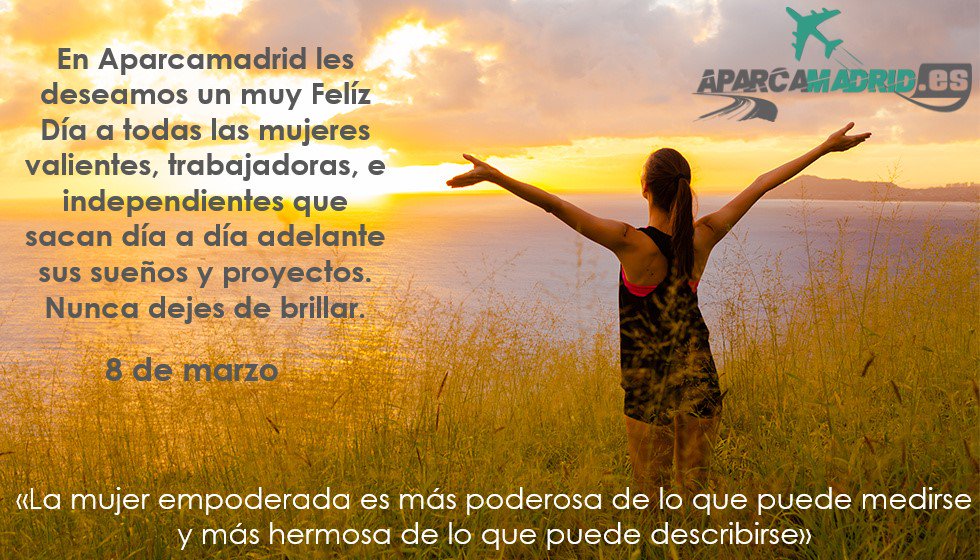 AparcaMadrid's tweet photo. #DiaInternacionalDeLaMujer #Diadelamujer #WomensDay #DiaInternacionaldelasMujeres Desde @AparcaMadrid te deseamos un bello dia a las mujeres trabajadoras, soñadoras que mueven al mundo dia a dia Nunca dejes de soñar!! https://t.co/m5QJlhbiIs
