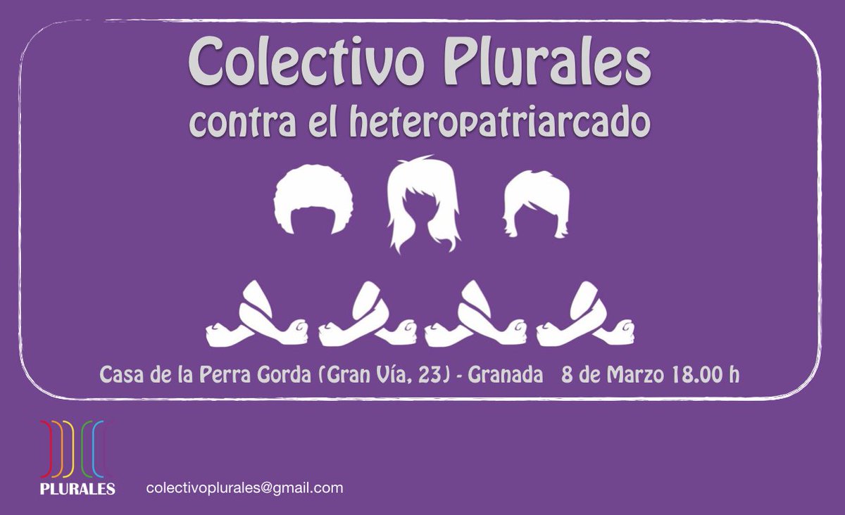CPlurales's tweet photo. Colectivo Plurales contra el Heteropatriarcado. #8MarzoHuelgaFeminista https://t.co/XCDHkDvLE0