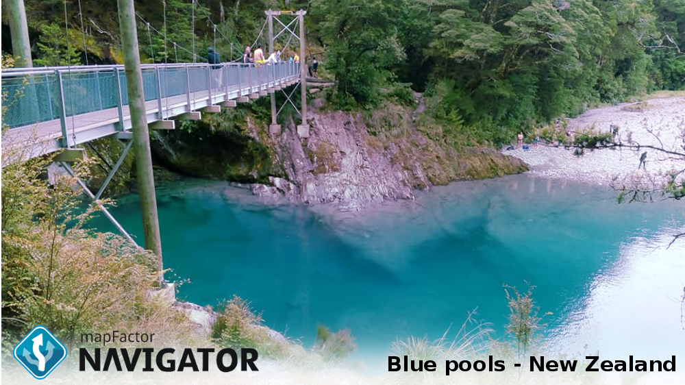 mapfactor's tweet photo. #travel with #mapfactor #Navigator: Blue Pools - on the confluence of Blue River and Makarora River (Mount Aspiring National Park, South Island, New Zealand). Take a short walk to a bridge crossing the river. https://t.co/9g6cVn7k08 #traveltips #travelwithnavigator #newzealand https://t.co/XBDe0pAXbv