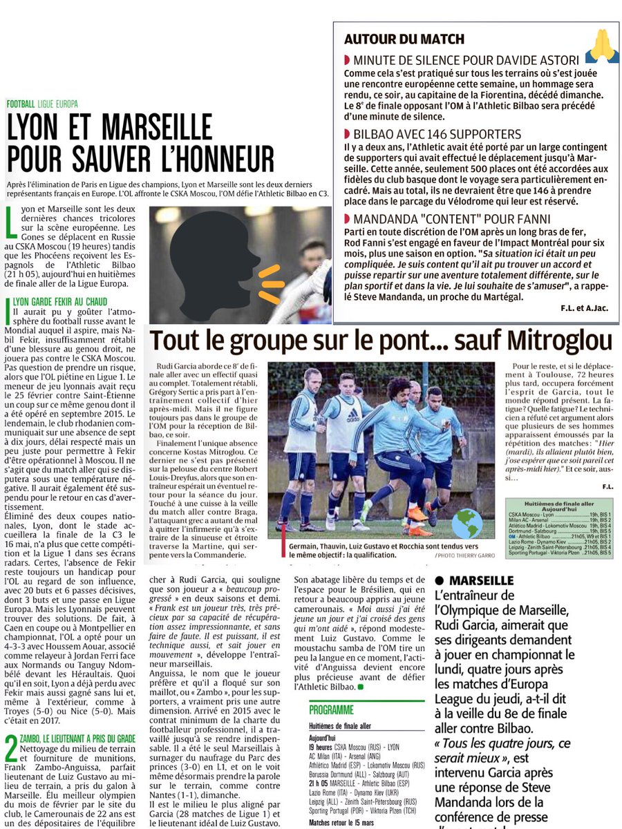 TeixCap's tweet photo. 🗞Extraits articles ⚽️ OM
[L’Équipe, La Provence, Le Parisien..]
#TeamOM #OMATH #OMAB 

🗣 Tous au Vélodrome aujourd’hui !!! https://t.co/NXCDqUk03v