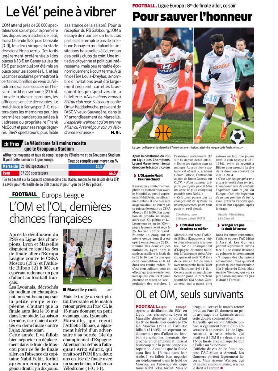TeixCap's tweet photo. 🗞Extraits articles ⚽️ OM
[L’Équipe, La Provence, Le Parisien..]
#TeamOM #OMATH #OMAB 

🗣 Tous au Vélodrome aujourd’hui !!! https://t.co/NXCDqUk03v
