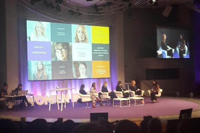 DeiselLeonie's tweet photo. #WITsthlm2018 panel discussion with #annieloof #annawikland #johannamannung #siduripoli #amelievonzweigkberg 👏 https://t.co/S1AHWleZHt