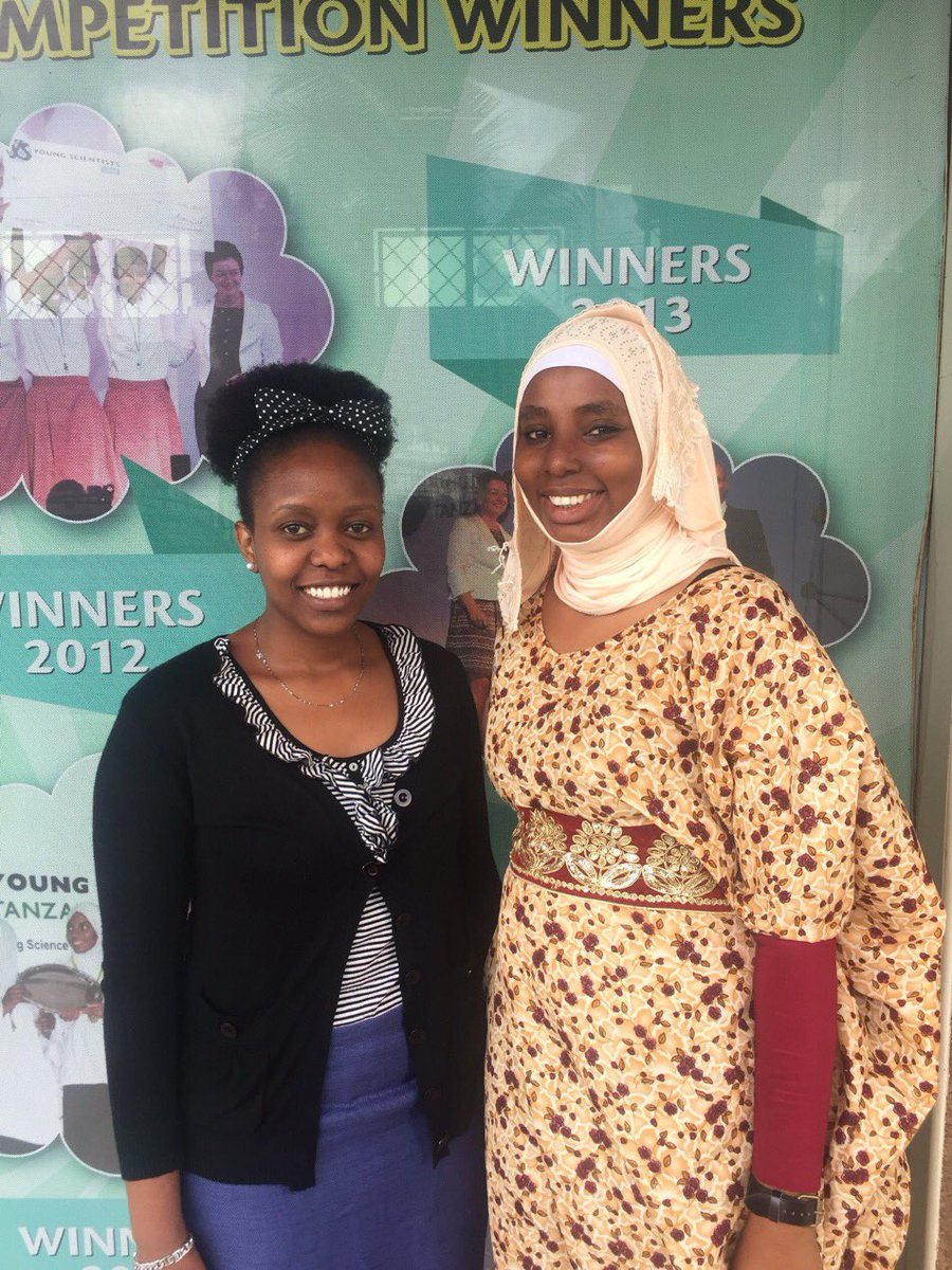 ystanzania's tweet photo. We celebrate today with Nengai #YST2012 winner, here with Nadhra #YST2016 winner. #ScienceForDevelopment #internationalwomensday2018 https://t.co/y6g9D7fdbe