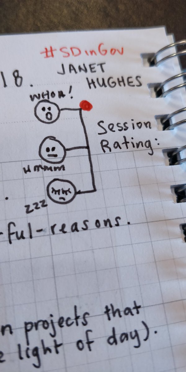 Session rating 'Whoa' <a href="/JanetHughes/">Janet Hughes</a> #SDinGov.