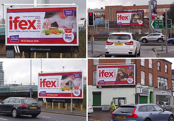 emorton2013's tweet photo. The countdown to @IFEX_NI has well and truly started. Look out for our outdoor advertising campaign in Belfast. #letsgetnoticed https://t.co/835ouroHMD