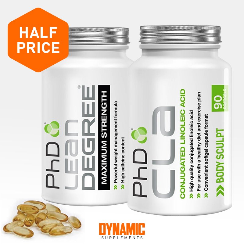 YouAreDynamic's tweet photo. Get @PhDNutritionUK #CLA 90ct &amp; #LeanDegree 100ct HALF PRICE when you buy our exclusive PhD #DietWhey 2kg bundle (Only £34.99).

Part of the Body Sculpt Range, these are perfect combined with healthy diet and training plan.

PhD Diet Whey 2kg Bundle | https://t.co/OqHE7xXeTz https://t.co/B1g41NP3NR
