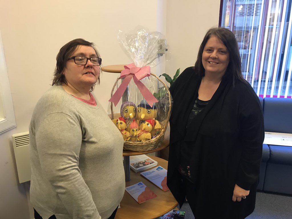 EACarers's tweet photo. So delighted to accept this gorgeous chick family to raffle at our up &amp; coming Easter Fayres. Thank you so much Irene - we love them - &amp; you too! You can win this lovely Easter treat by coming along to Dalmellington Carers Centre on 22nd March or Carers Cottage on 24 March 🐣🐥 https://t.co/we48Mzivep