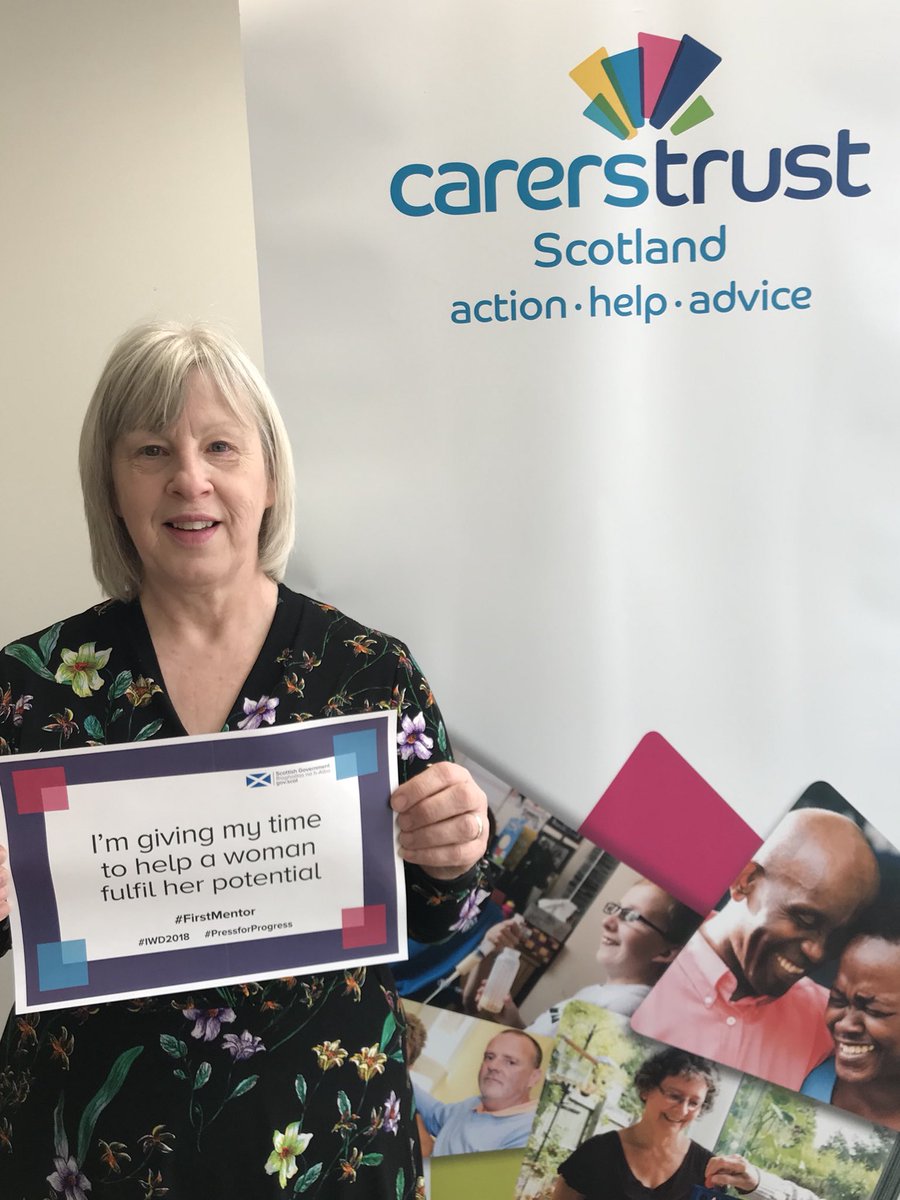 CarersTrustScot's tweet photo. Our Director @MegWright10 is proud to be part of @NicolaSturgeon #FirstMentor programme, & will be mentoring young women with caring responsibilities #iwd2018 #helpherbe https://t.co/1WjTPQRn4l