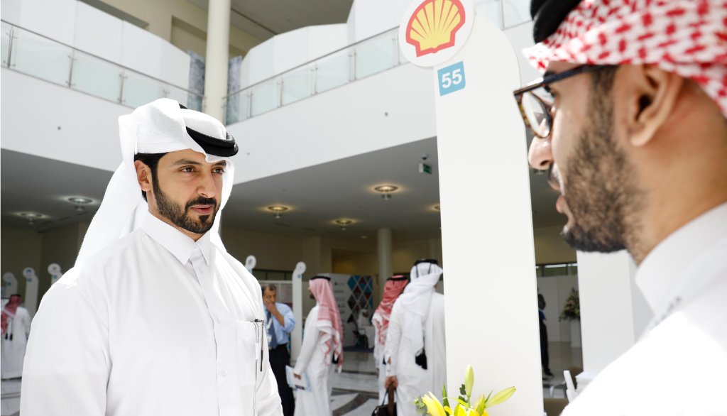 Shell_Qatar's tweet photo. We would like to thank @QatarUniversity and all the students who visited #ShellQatar's booth at the #QU_CareerFair https://t.co/fpeaJdroAz