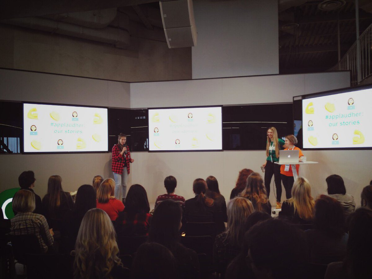 vtc_ua's tweet photo. Ольга Мінченко розповідає свою success story. #WWCodeKyiv #WWCode #ApplaudHer https://t.co/M5NVMxUGzK