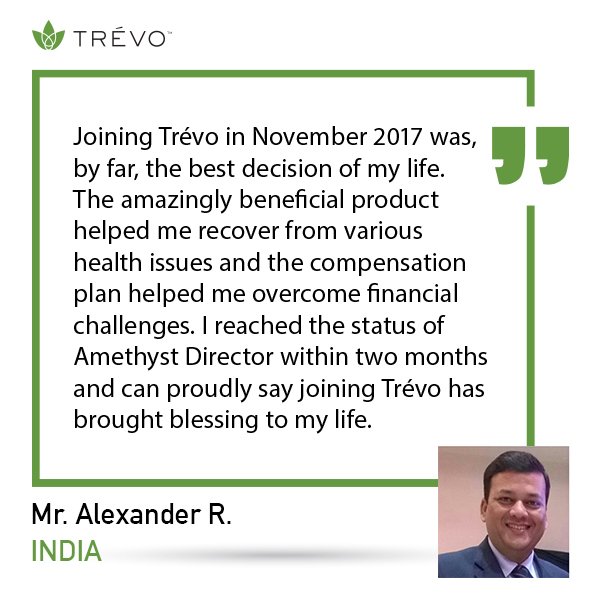 trevocorporate's tweet photo. Mr. Alexander R., from India, shares his testimony about how the Trévo Product and Opportunity has impacted his life! #Trevo #TrevoLifestyle https://t.co/cUKFX7N57V