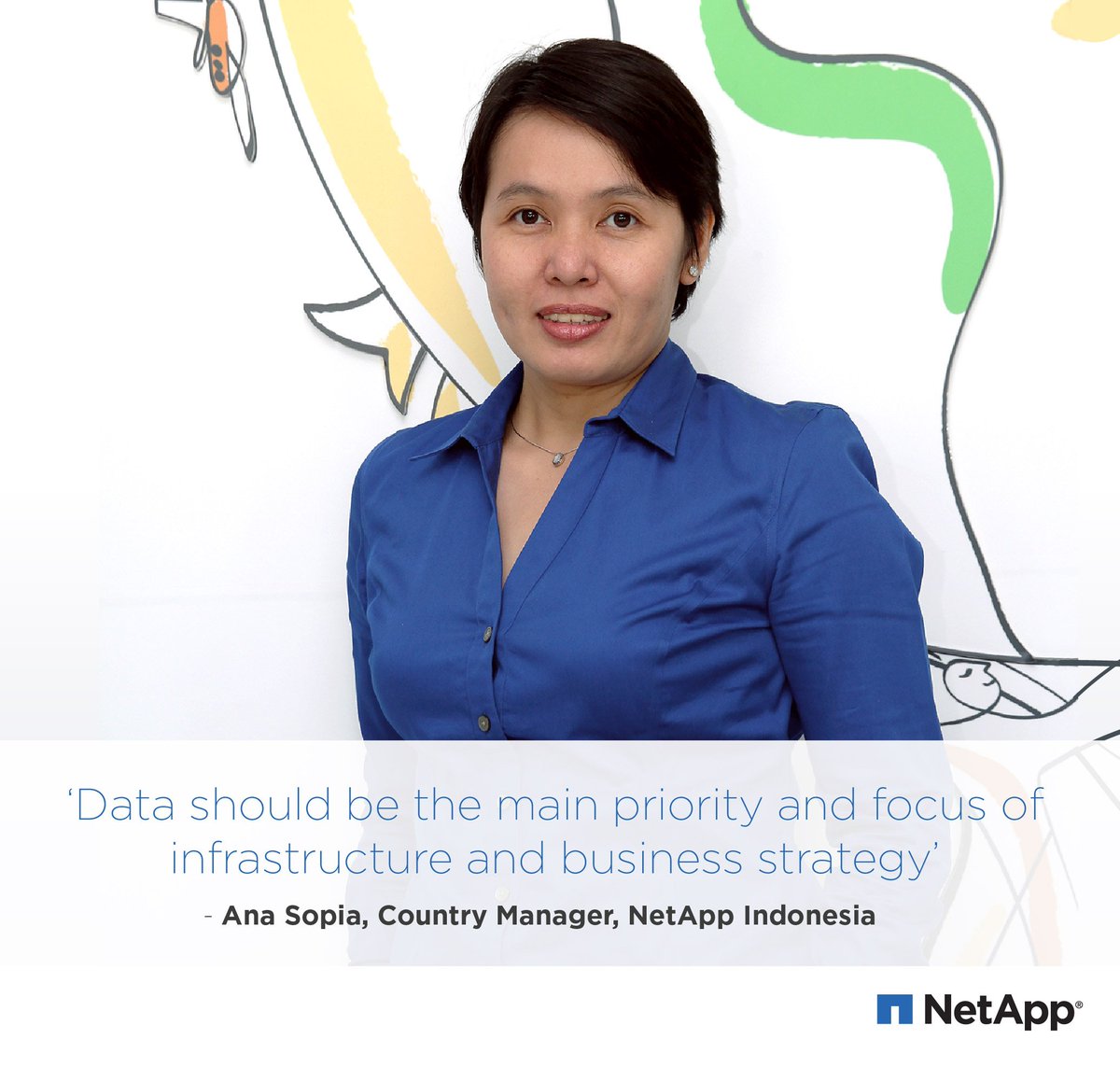 NetAppID's tweet image. Dalam rangka Hari Wanita Internasional, Ana Sopia, Country Manager NetApp Indonesia hadir berbagi insightnya tentang pentingnya data. Bagaimana menurut Anda? #DataVisionary