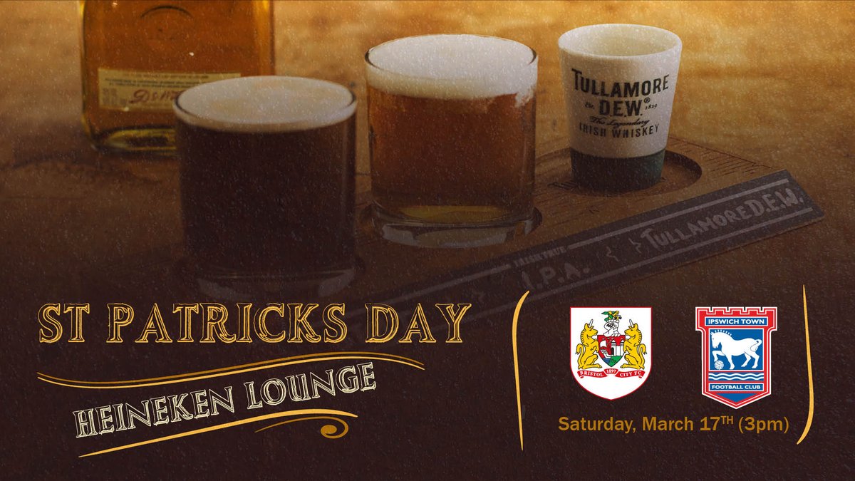 ashtongatestad's tweet image. Come and join in with the fun @ashtongatestad on #StPatricksDay 🍀🇮🇪

Sat 17th March - @bcfctweets v @Official_ITFC 

£75+VATpp incl
Padded seat, Programme, Arrival Drink, Food, Live Band, Irish Dancers &amp;amp; much much more. 

ashtongatestadium.co.uk/hospitality/br…