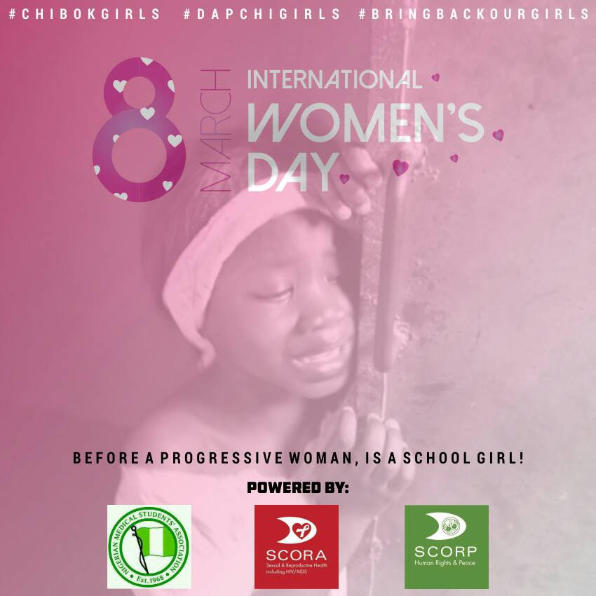 zeezaluv's tweet photo. Happy International Women's Day! Today more than ever, we should remember, pray and speak up for the abducted school girls! Whose chances of becoming progressive women have been dimmed. We need to do better.
#PressForProgress
#BringBackOurGirls
#DapchiGirls
#SCORP
#NiMSASCORP https://t.co/s2WgliUNag