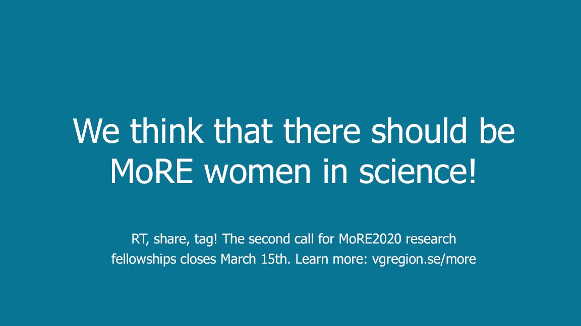 MoRE2020 promotes reseacher mobility for all with funding from <a href="/EU_H2020/">Horizon 2020</a> @MSCActions. On #internationalwomensday we're recognizing all our talented female fellows! Find out how to be a future fellow at vgregion.se/more  

#8mars #IWD2018 #EUforWomen #WomenInScience