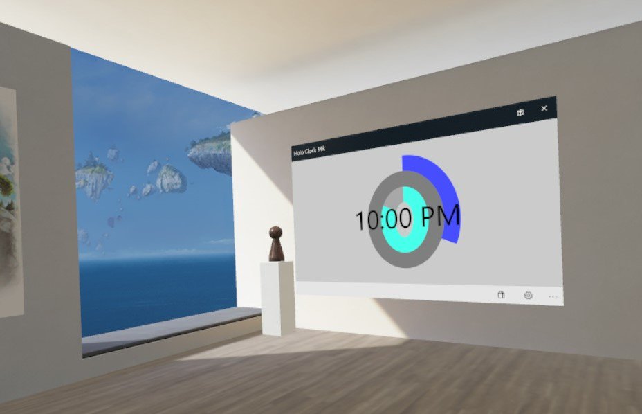 Valley_Software's tweet image. So, my Can-I-Build-It-On-A-90-minute-flight project is here:
It took me the return flight, but may I present; #HoloClock.
In #MixeReality, I found myself looking for the time.. so #IMadeAThing. #uwp #dev #WindowsMixedReality