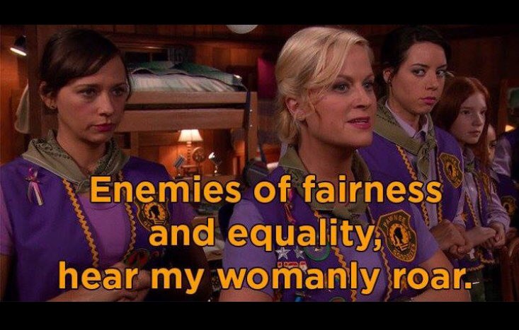 stephbot's tweet image. HEAR IT LOUD ✊🏼♥️ #leslieknope #internationalwomensday #womenempowerment