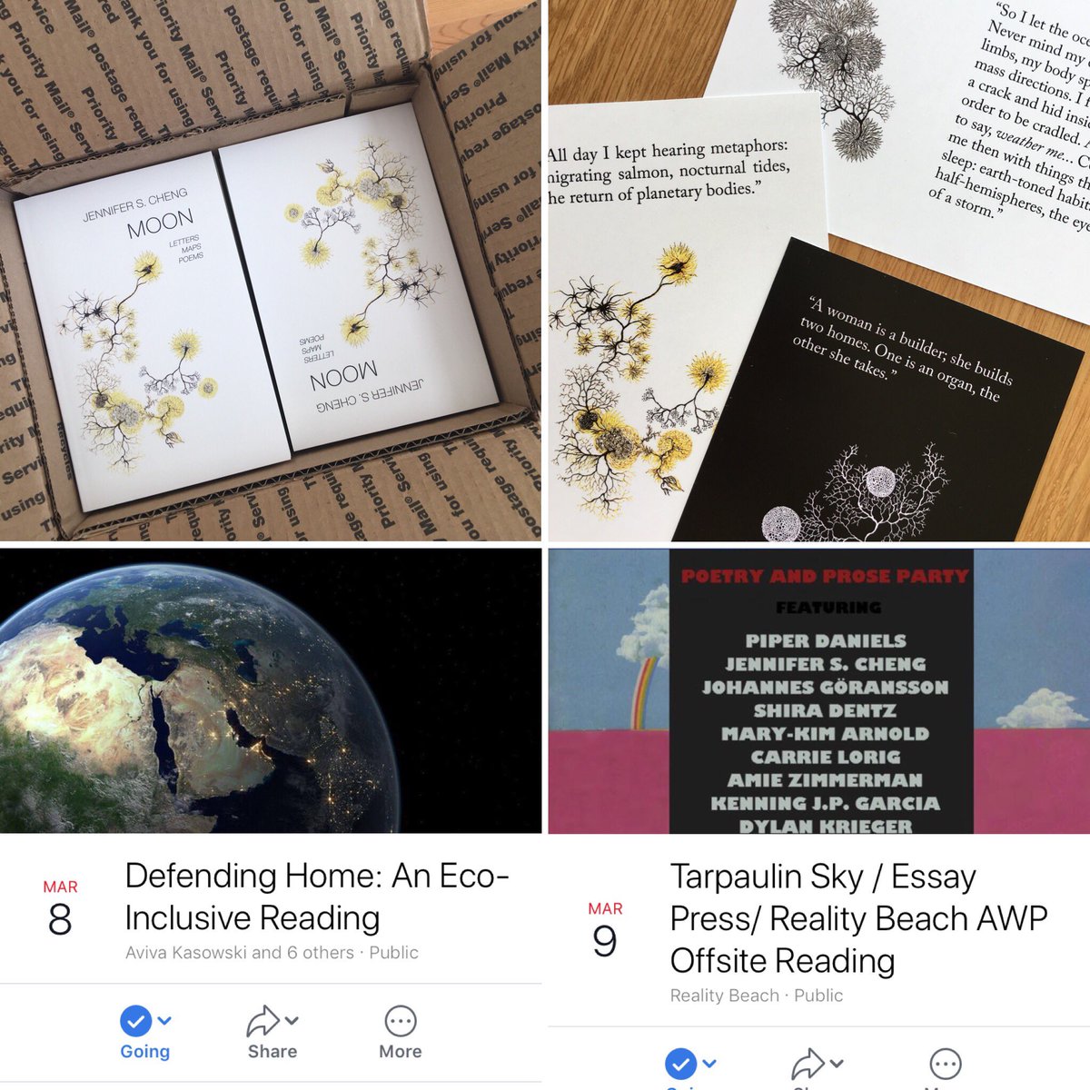 mooncake's tweet image. I am at #AWP2018 ! Come by Tarpaulin Sky (table #644) to get my book &amp;amp; free postcards. I’ll also be at offsite readings: 

3/8 7pm: Defending Home: An Eco-Inclusive Reading @ The Hideaway

3/9 7pm: Tarpaulin Sky / Essay Press / Reality Beach @ The Blind Tiger Cafe Ybor City