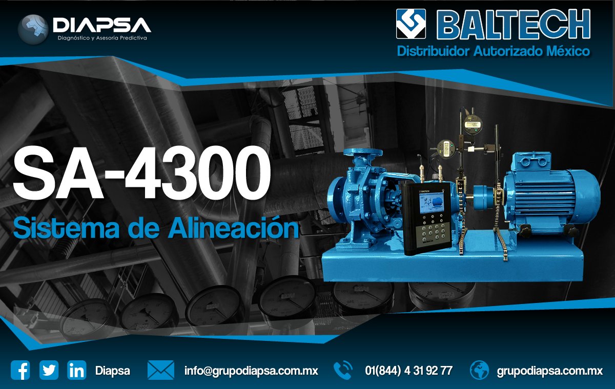 DIAPSA1's tweet photo. #Diapsa #Baltech #NuevosProductos #DistribuidorAutorizado El SA-4300 es un sistema completamente automatizado para la alineación del eje de máquinas horizontales y verticales. Conozca más en: https://t.co/Y2tGMOJMkX https://t.co/liE2NKi3Vy