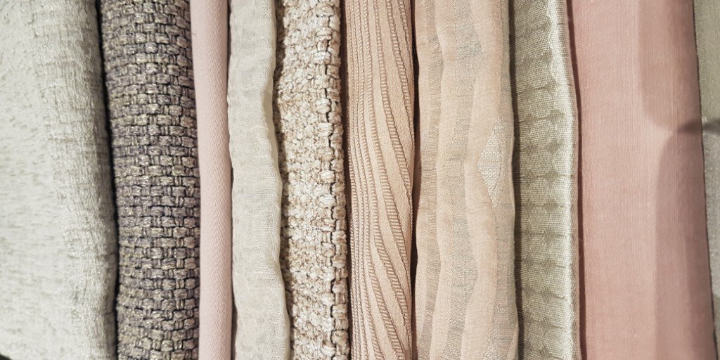 quintessaart's tweet photo. Beautiful fabrics from @Chase__Erwin from their 'Polar Light' collection. #DesignWeekLondon2018 @DesignCentreC. Fabrics tell a story. #OrganicStructures #RoseQuartz https://t.co/RW7TnL6CPu
