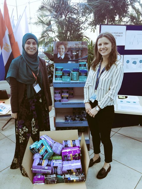 On #IWD2018 #WomensDay and to mark the launch of Always new #endperiodpoverty campaign employees at our NE HQ are purchasing pads to donate to <a href="/WokingHigh/">Woking High School</a> to help keep girls in school - one way we are using our brands as a #ForceforGood bit.ly/2FAXoFC #PGemployee