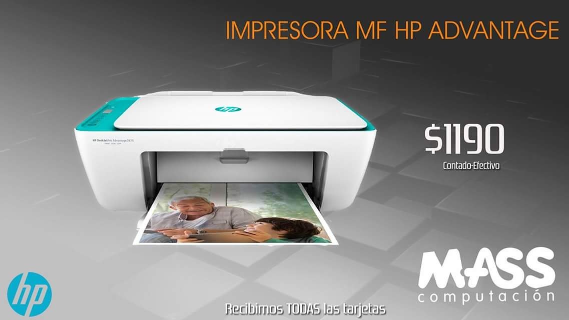 masscomputacion's tweet photo. EN MASS COMPUTACION SUMAMOS TECNOLOGIA 

IMPRESORA MULTIFUNCION HP 2675 ADVANTAGE 14 PPM V1N02A

La Multifunción DeskJet Advantage 2675 te permite imprimir desde teléfonos inteligentes y tablets. admite hasta 25 hojas en uso. Utiliza dos cartuchos, uno negro y uno tricolor. https://t.co/Chz4VfEf8q