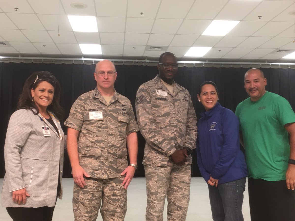 #Langley Lobos, Heroes for Health Assembly. Thank you to Capt. Griffin, Sergeant Brewster and (not shown) John Griffis for taken time to come and speak to our students here at Langley. The Heroes spoke to the students about the importance of eating healthy and exercising everyday