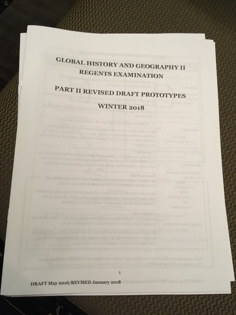 MrOttochian's tweet image. Update from NYSED about the new Global Studies Regents Examination. I’ll tweet out live updates about the Part II. #NYSCSS18 #ConferenceOn
