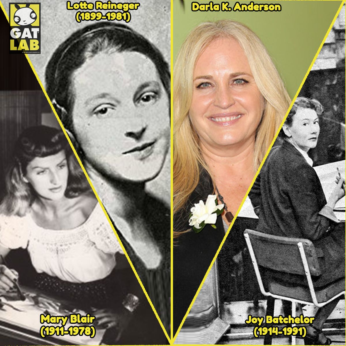 GatLabAnimation's tweet image. #GATLab quiere reconocer a esas mujeres extraordinarias que a través de sus espléndidos trabajos han contribuido a enriquecer el mundo de la animación. Ellas son solo algunas de las mujeres más icónicas que nos han inspirado.

#GATLabWIAM #animacion #DiaInternacionalDeLaMujer