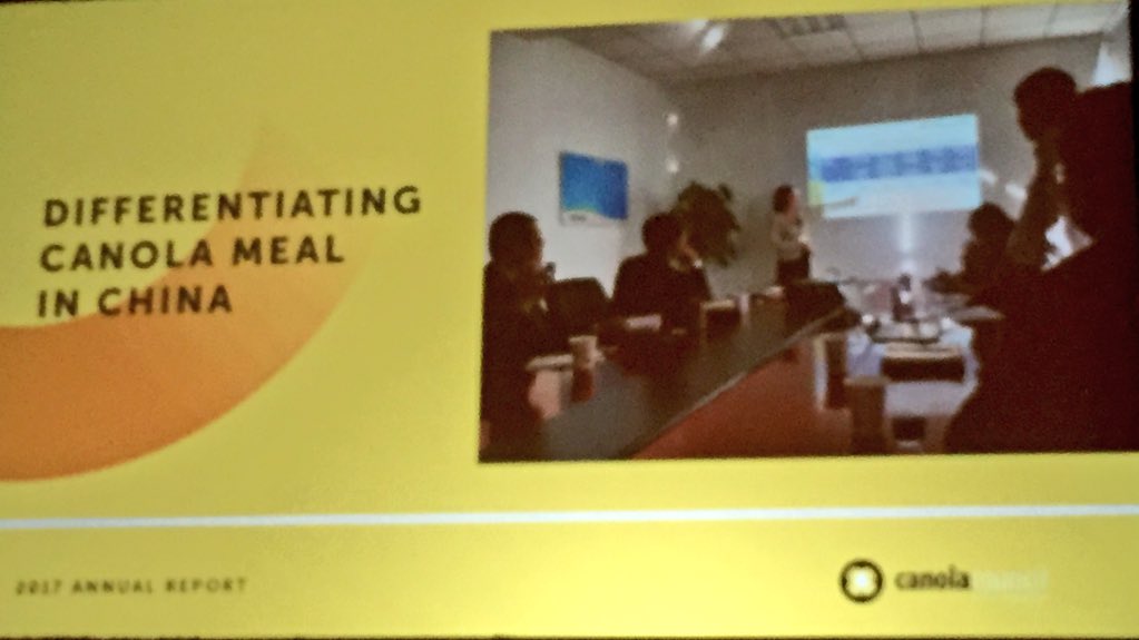 EdWhiteMarkets's tweet image. Lots of talk around #cccps about potential for Canola meal in China. Dairy and aquaculture (fish farms) growth markets. Successes in China last year