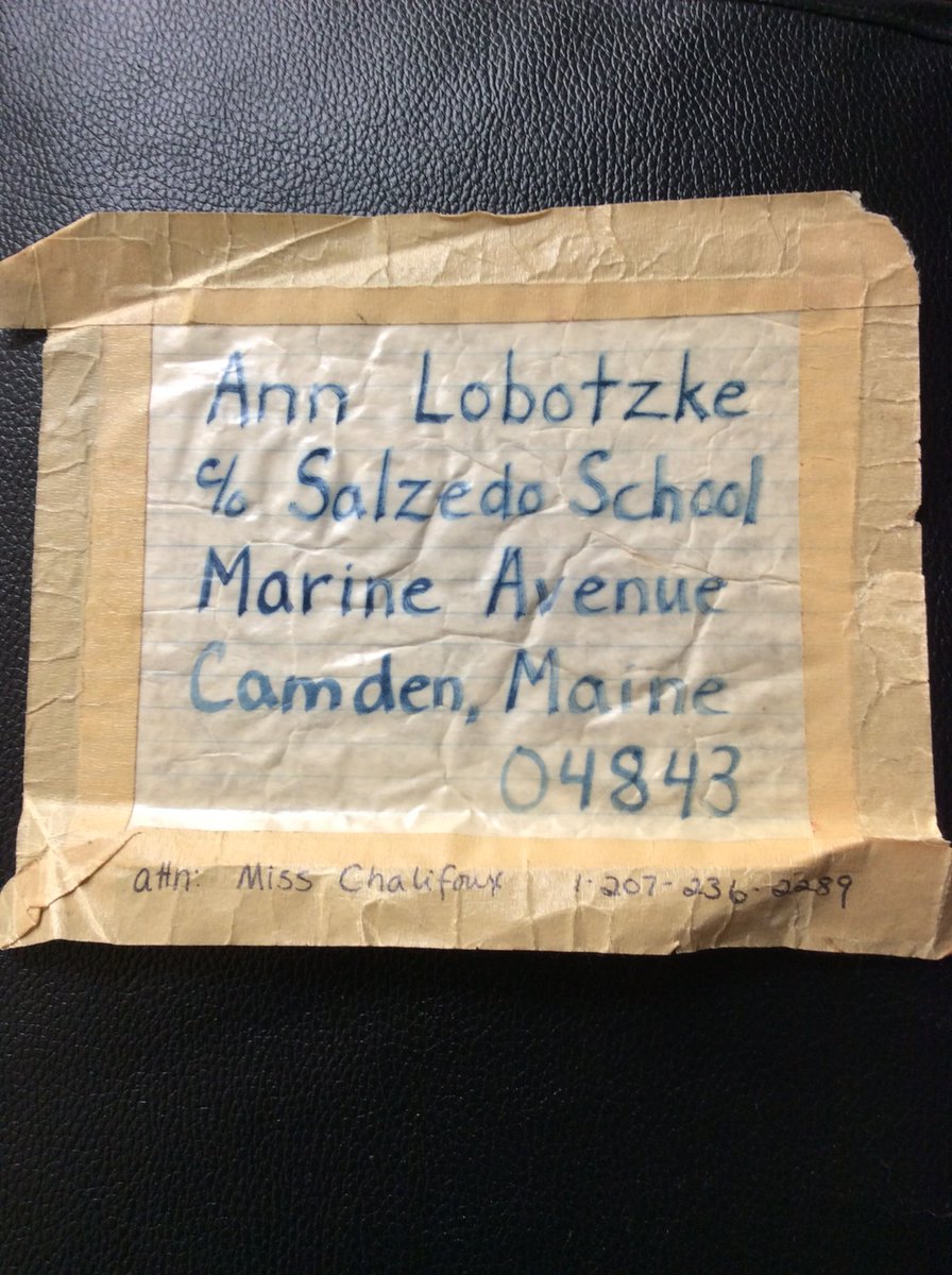 iharp4u2's tweet photo. Oh the things found when I clean. Here is the label for my #harptrunk the first year I shipped it to the #SalzedoHarpColony to study with #AliceChalifoux! @Yolanda_Harp #harp #Salzedo #harpteacher #harpistlife #harp @HarpSociety @Harp_Column #LyonandHealy https://t.co/dRyKcMKnsi