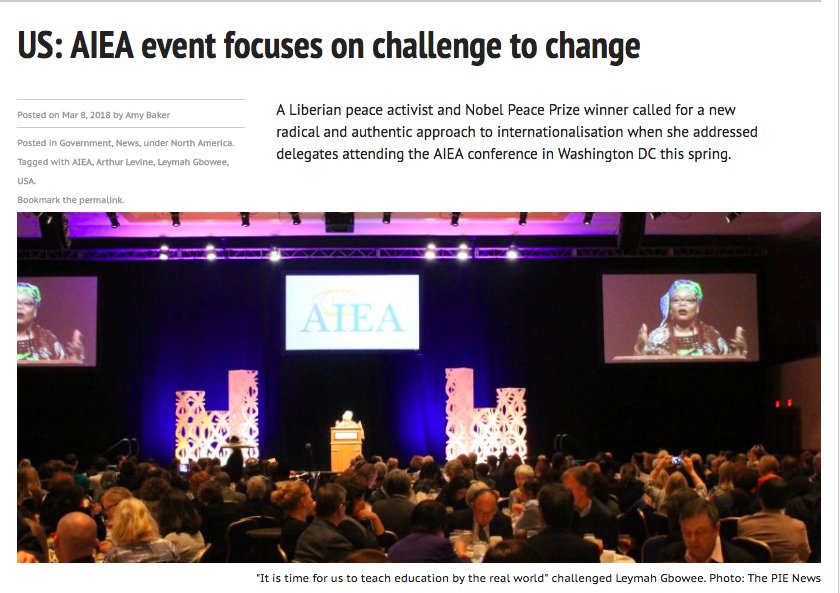 amybakerThePIE's tweet image. .@LeymahRGbowee tells US educators “do not sanitise study abroad”: thepienews.com/news/leymah-gb…
#intled
#AIEA2018