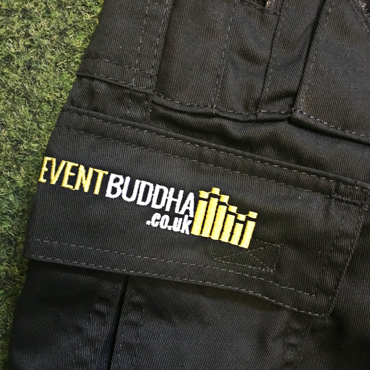 Take a gander at a piece from @Event_Buddha's recent logo workwear order with us! Smart, professional &amp; promotional too - winner winner!! 😉👔👖 #Knutsford #workwear #uniform #workit #LogoDesign #custom