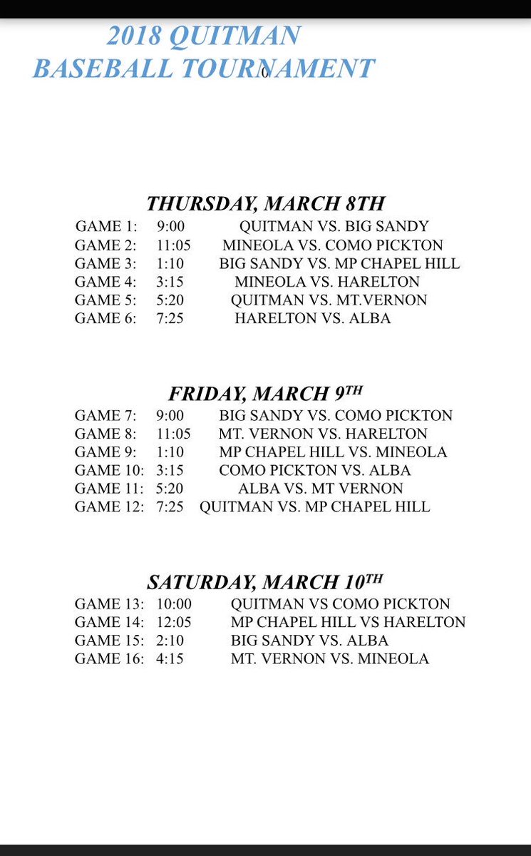 Quitman Baseball tweet media