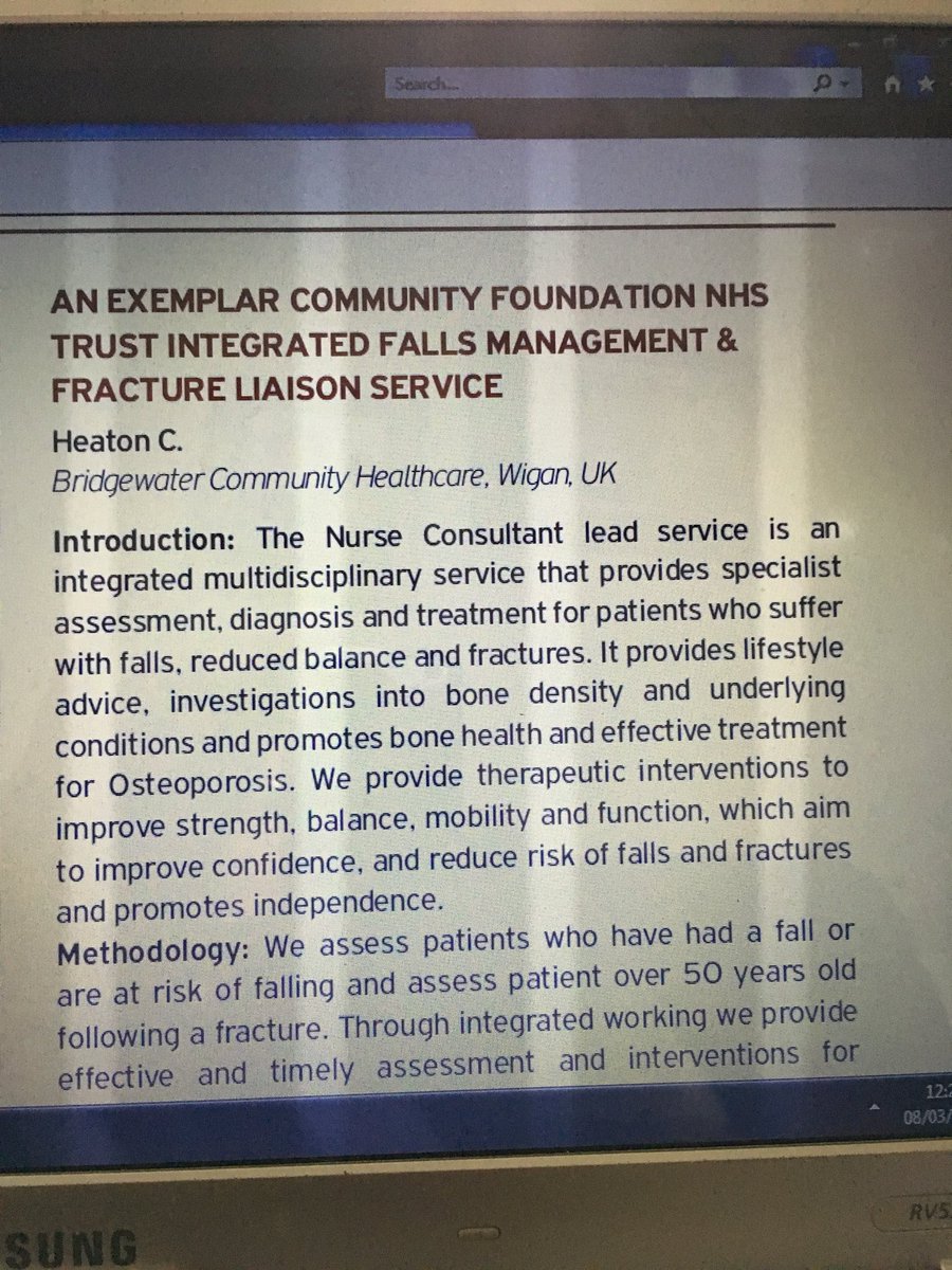 ChristinaHeato1's tweet image. Had my 2 poster presentation from 1st Falls, Frailty &amp;amp; Bone Health conference in Dublin in Nov 2017, published in Journal of Frailty, Sarcopenia &amp;amp; Falls #JFSF #FFBH @BridgewaterRes @Bridgewater_NHS #GOB @HSRC_Research @BWFallsTherapy @DrTWilliamson @MHlatelife