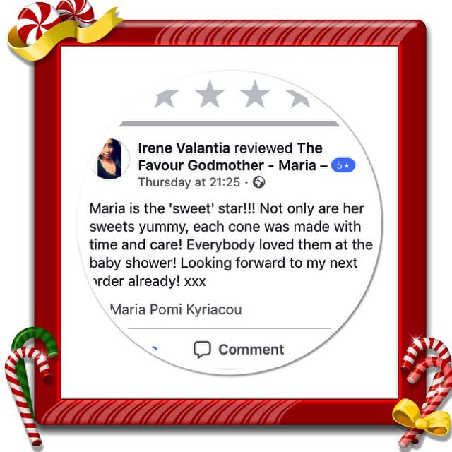 Wonderful review of my recent work for baby shower sweet cones ⭐️⭐️⭐️⭐️⭐️