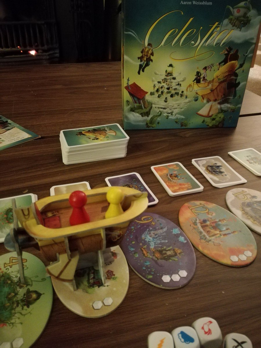 JackStrawsLtd's tweet photo. Have you played Celestia??
WHAT AN AWESOME GAME!
Take your turn as the Captain of the ship, avoid those challenges and get out before someone crashes!
It's a must try @JackStrawsLtd 

#captain #dontcrashtheship
#2-6players #boardgamecafe #belfast #dundonald #pushyourluck https://t.co/ipC1TBPfga