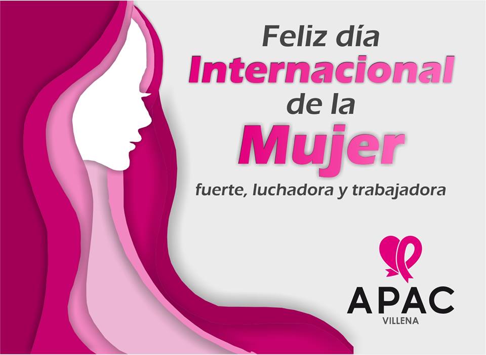 ✨¡Feliz día internacional de la mujer!✨

Seguid dando ejemplo de fortaleza e igualdad.
#apac #villena #cancer #lucha #noalcancer #valor #fortaleza #alicante #asociacion #apoyo #psicologia #ayuda #diadelamujer