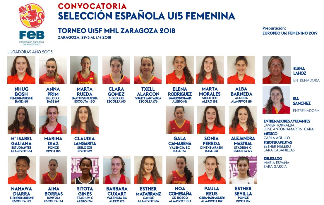 BaloncestoESP's tweet photo. 📝OFICIAL | La LISTA de la #U15F 🇪🇸 para el MHL Zaragoza.
https://t.co/xOz4JEcQB4
#SomosEquipo https://t.co/1lZCliEZ1k