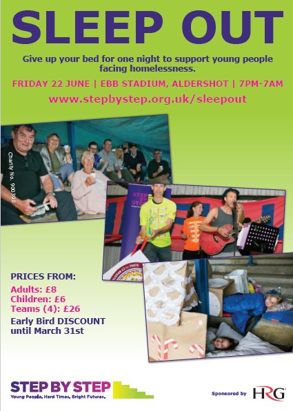 stepbystep1989's tweet image. Will you give up your bed for one night and #brave the elements? Our biggest annual event is back and this year we&apos;re proudly #sponsored by @hrgworldwide Sleep Out so young people facing homelessness don’t have to.  Early bird discounts until 31st March stepbystep.org.uk/sleepout