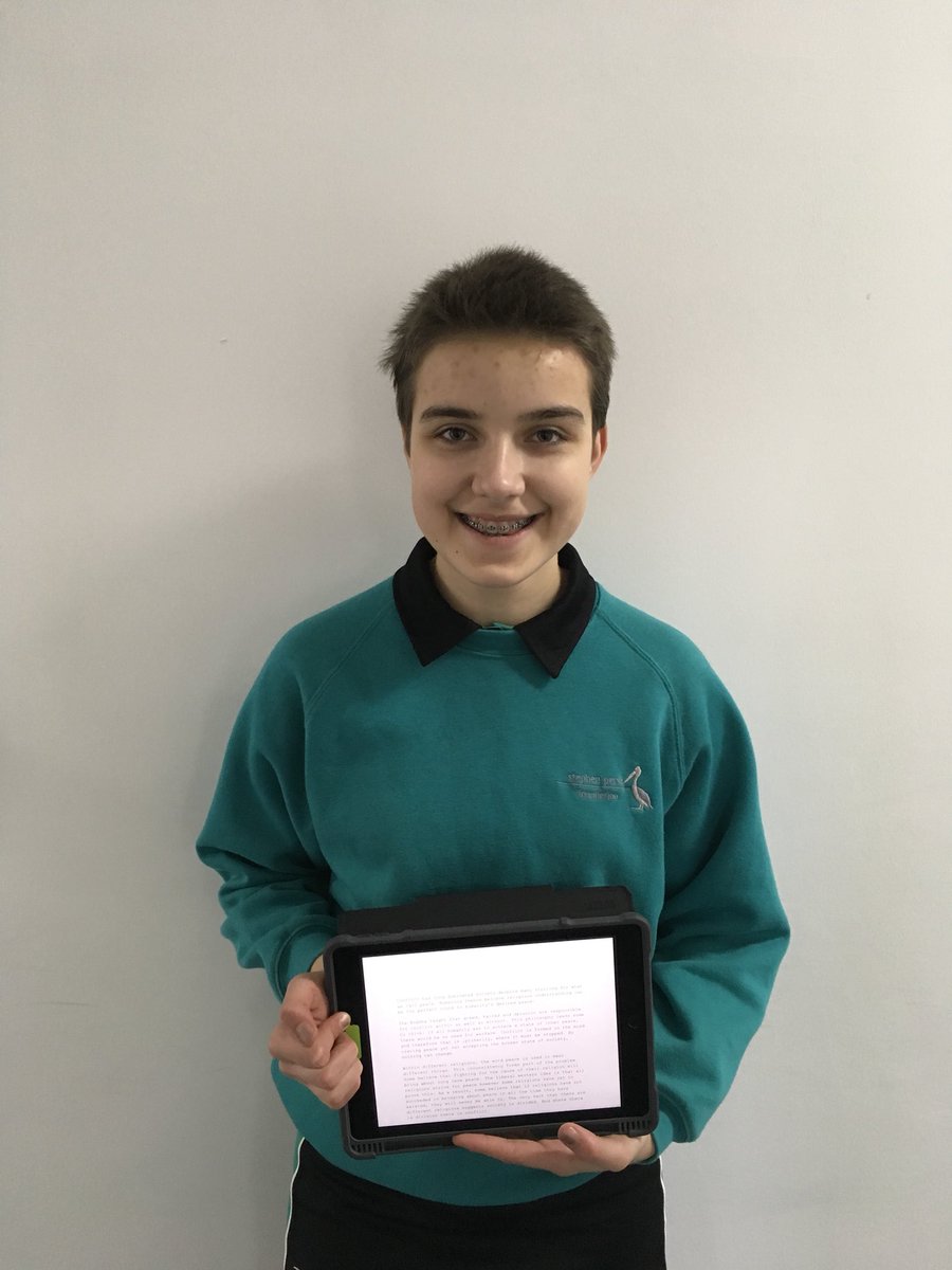 SPFRSP's tweet photo. Massive congratulations to Mila for placing first in @TheISRSA’s essay competition! 👏🏻#howcanreligiousunderstandingbringaboutpeace?  @SPFSchools @SPFSeniors https://t.co/q0jpwjhiUv