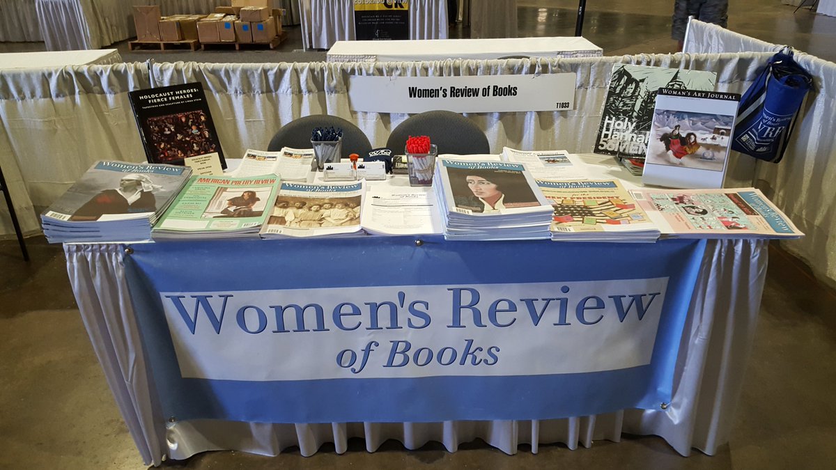 OCP_Inc's tweet photo. Women's Review of Books is attending AWP In Tampa this week. Stop by our table T1033 in the book fair to pick up a copy of WRB! #AWP2018 https://t.co/m4UyIfagrd