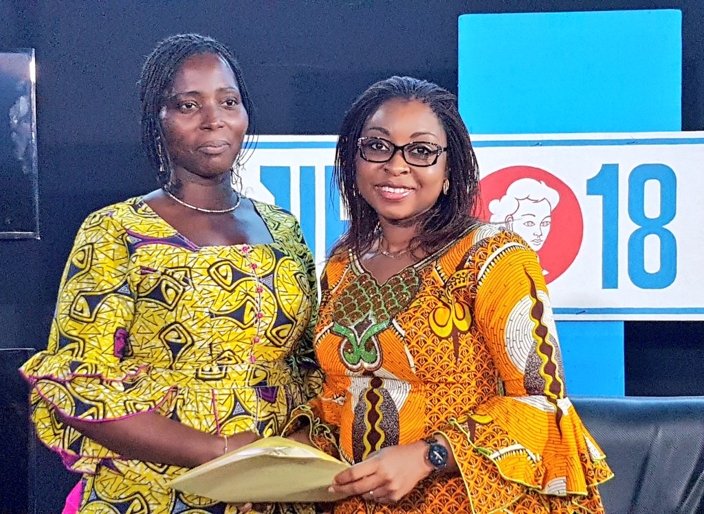 AurelieASZ's tweet photo. Causerie en cours avec les femmes du #MENC et des structures sous tutelle dans le cadre de la célébration de la #JIF2018 autour du thème :  Le numérique , Outil de synergie d actions pour le mieux être de la femme béninoise. #BeninNumerique #wasexo https://t.co/QqEF1Jgr5j