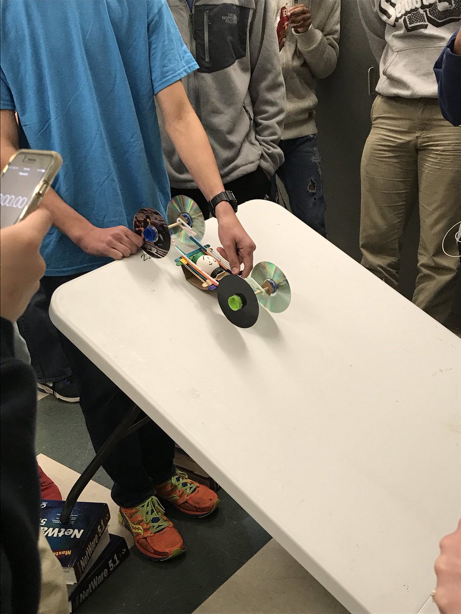 Would your egg survive a crash? Mrs. Malone’s Engineering students are testing their designs to see how well their cars and eggs stand up to a crash test.