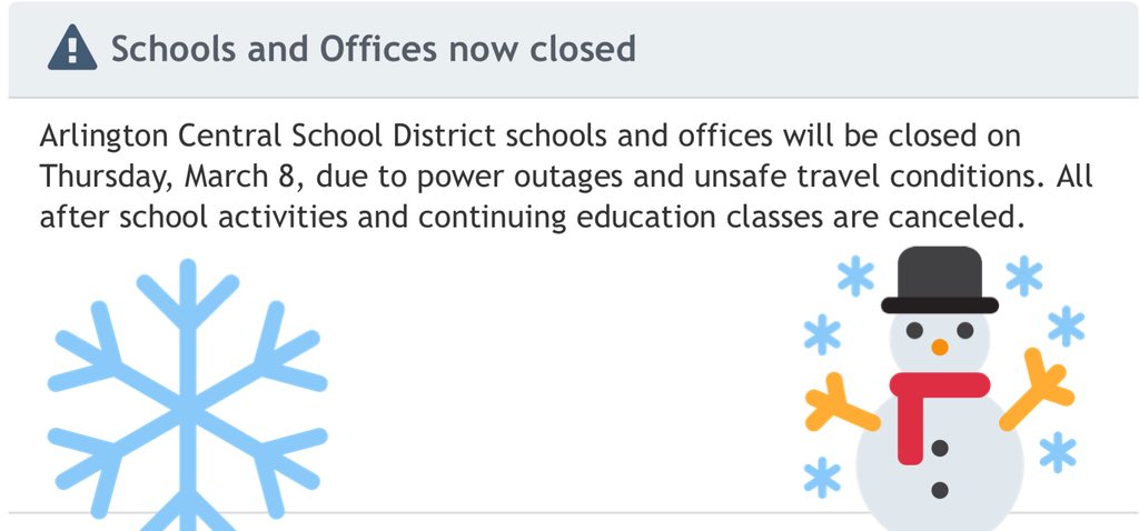 ❄️❄️ACSD is closed, Thursday, March 8th! Be safe and stay warm. ❄️❄️