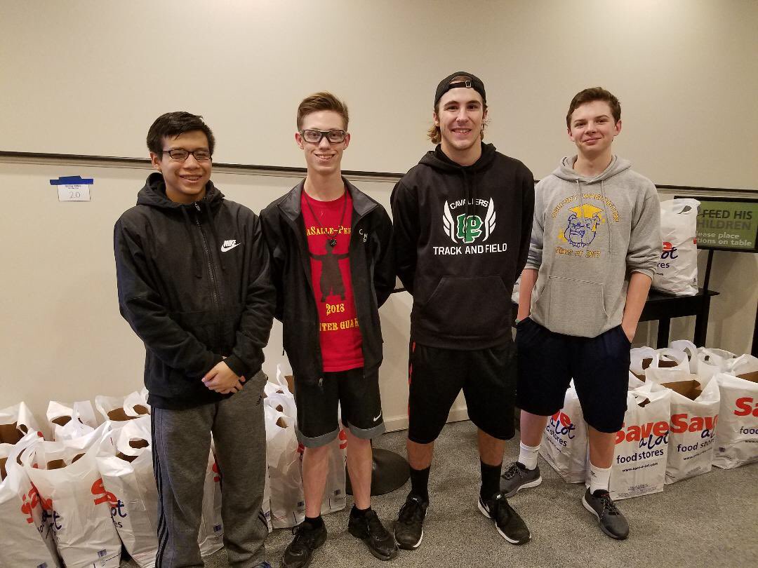 Thanks again <a href="/crossbridgecomm/">CrossbridgeCommunity</a> for allowing us to SERVE the LP community and your Feed His Children  program. We are grateful for programs like this that put food in the schools for children in need. Nice work Pancho, Dylan, Calvin, and Jon! #GoCavs