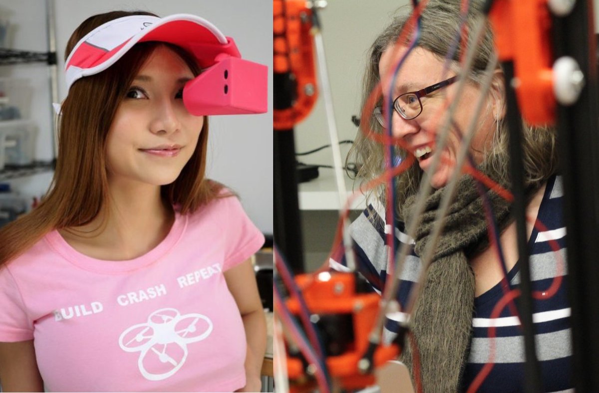 a_l_davidson's tweet photo. Two women in #3Dprinting living at two opposing ends of the world, #victims of #outdatedstereotypes YET NEVER stopped from being creative #makers https://t.co/44U9SpwAtD  #InternationalWomensDay #3Dprinting #STEM #IWD2018 https://t.co/y6zU2M59qf