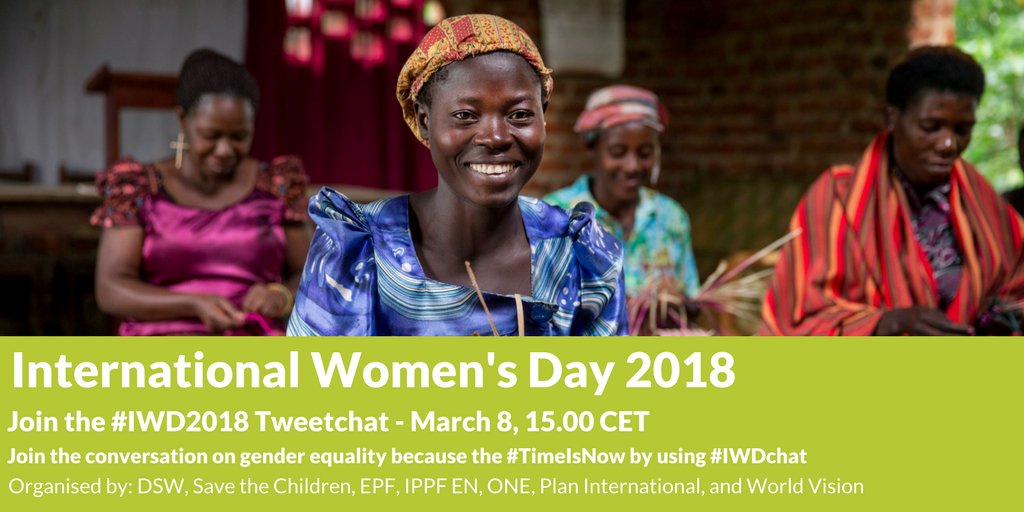 WorldVisionEU's tweet photo. We count on all of you to join us for our twitter chat in 1 hour! Make sure to tune in: Follow #IWD2018 #IWDchat and answer the organisers' question. We look forward to chatting with you @AnnaMariaCB @julie4nw @LindaMcAvanMEP @OfficeGreenJean @EvaMaydell @Nat_GRIESBECK https://t.co/6gXncAQ11S