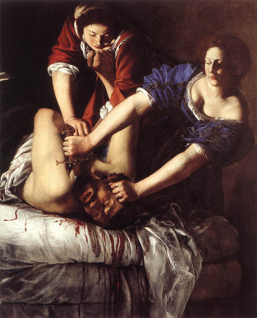 fauvebitch's tweet photo. Happy #InternationalWomensDay.  I seem to have Artemisia Gentileschi on the brain today, specifically her painting ''Judith Slaying Holofernes'' (1612-13). There are two versions, one in Naples @Capodimonte_mus and a later version in Florence @UffiziGalleries 1/ https://t.co/DUEdFIc97W