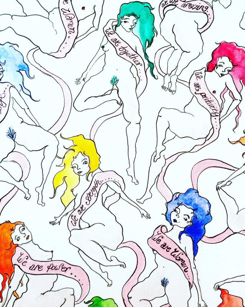 rosiebeardart's tweet photo. ✌️✌️HAPPY INTERNATIONAL WOMEN'S DAY ✌️✌️ to all women, gay, straight , trans, of all faiths and races love to you all!!! ❤️❤️❤️❤️❤️ https://t.co/jqAck3sD1u